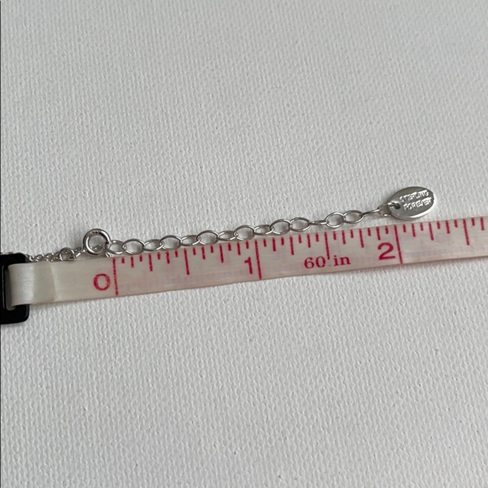 Dainty Sterling Forever Silver & Cubic Zirconia Necklace - Picture 8 of 9